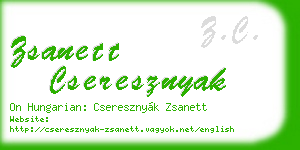 zsanett cseresznyak business card